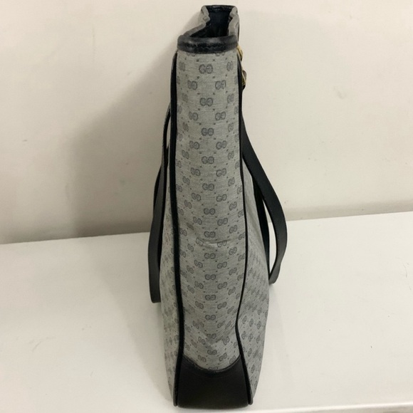 Micro GG classic vintage Navy blue Gucci tote! Computer bag. Pockets. Clean - Picture 4 of 11
